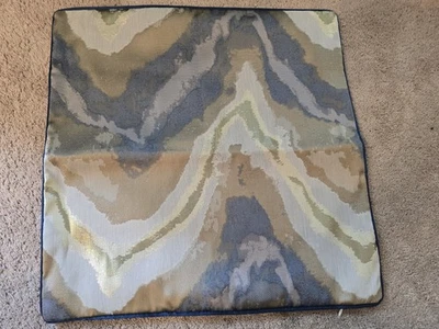 Fundas de almohada decorativas azules y doradas, 18x18, modernas, elegantes, únicas, decoración Foto 1 de 4