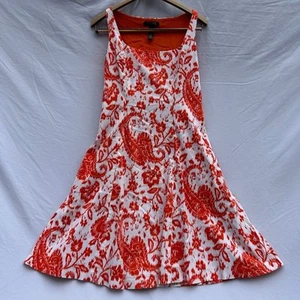 Lauren Ralph Lauren ärmelloses Kleid Paisleymuster A-Linie Sommer Größe 6 - Bild 1 von 5