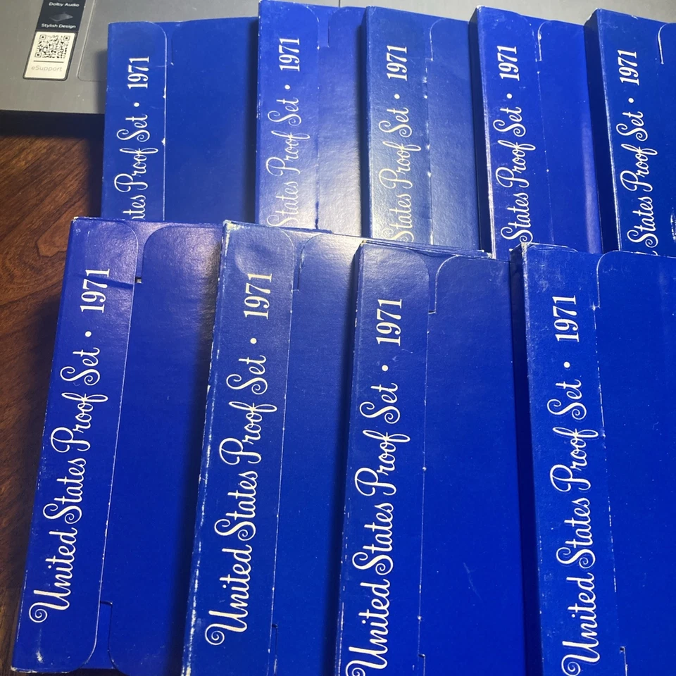 10-1971 US Mint 5 Coin Proof Set, Original Packaging! 10 Sets! - Image 1 of 2