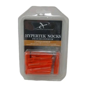12 Pack: Carbon Express Hypertek LineJammer Arrow Nocks Fluorescent Red: W3414 - Picture 1 of 3