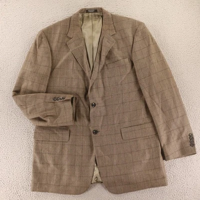 Chaqueta Blazer Abrigo Deportivo De Colección Tweed L LT 44T Cuadros 100% Lana Cachemira Foto 1 de 4