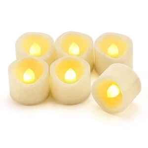6 flammenlose LED batteriebetriebene Teelichter mit Timer Realistisch Flackernde E... - Bild 1 von 5