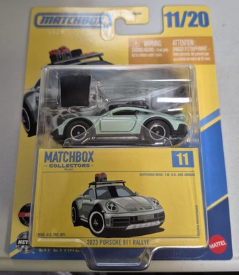 2025 Matchbox Collectors - 2023 Porsche 911 Rallye - Light Green 11/20 - NIP - Image 1 of 4