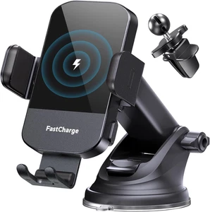 Chgeek Wireless Car Charger, 15W Fast Charging Auto Clamping Car Charger Phone M - Bild 1 von 12