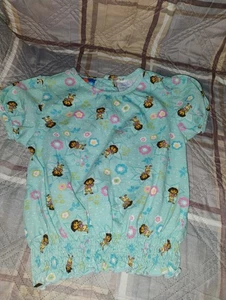 Vintage Y2k Nick Jr Girls 5t Dora the explorer Light Blue shirt - Picture 1 of 4