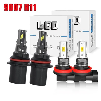 For Suzuki SX4 2007-2013 4x combo 9007 & H11 led Headlight Fog Light White Bulbs - Imagem 1 de 4
