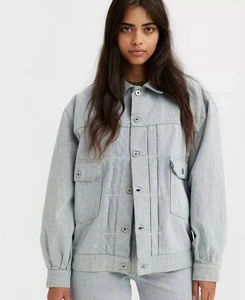 Levi’s Made & Crafted Type II Worn Trucker Jacket Light Indigo Distressed NWT - Picture 1 of 9