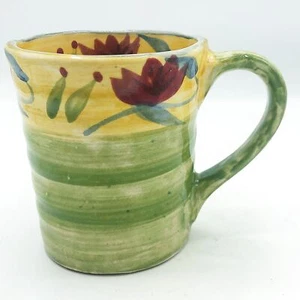 Pier 1 Elizabeth Becher grün Blumen Steinzeug - Bild 1 von 7