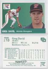 1991 Rock's Dugout Wichita Wranglers Greg David #13