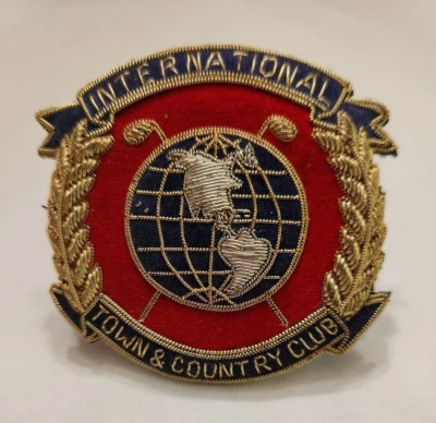 Chaqueta de golf vintage parche para miembros International Town & Country Club Fairfax VA Foto 1 de 4