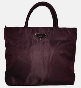 Vintage PRADA kleine braune Poly-Nylon Textil Handtasche 8x9 ITALIEN - Bild 1 von 14