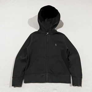 Polo Ralph Lauren Boys Black Full Zip Hoodie Size Small 8 Casual Preppy Comfy - Picture 1 of 5
