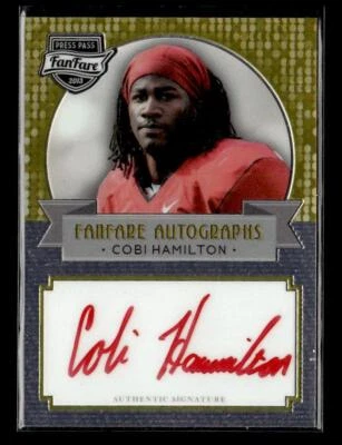 2013 Press Pass Fanfare #FF-CH Cobi Hamilton Rookie Red Ink Arkansas Razorbacks - Image 1 of 2