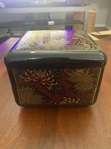 Vintage First Class Japanese Lacquerware Makie Fu-Bako Box 6.5x2.5 - Picture 1 of 3