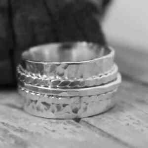 Most Popular Spinner Band Ring Handmade 925 Sterling Silver Marriage Ring KS1311