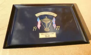 Smart Ryder Cup 1977 Golf Souvenir Black Couroc Tray Lytham St Anne's - unusual - Picture 1 of 7