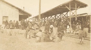 Bolivien La Paz El Alto Bahnhof altes Schnappschuss Foto 1910 - Bild 1 von 3
