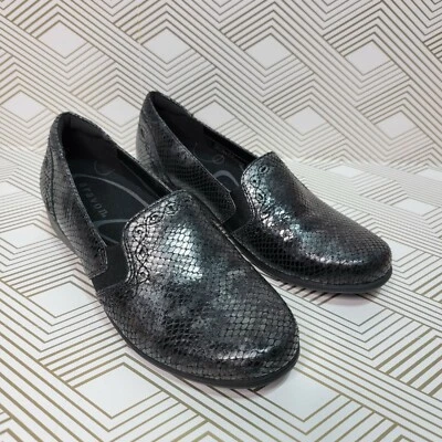 Женские удобные туфли-слипоны ARAVON размер 7 Adalyn с металлическим змеиным принтом  - Изображение 1 из 4