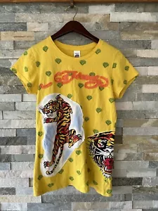 Vintage christian audigier ed hardy T Shirt Patchwork Size Women’s Small - Picture 1 of 7