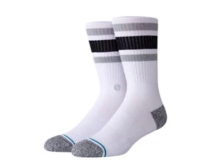 Stance Casual Boyd ST White/Grey Crew Socks A556A20BOS-WHT - Picture 1 of 4