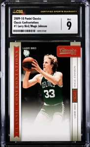 ⭐️ LARRY BIRD & MAGIC JOHNSON 2009 CLASSIC CONFRONTATIONS #1 CSG 9 MINT CARD 🔥 - Bild 1 von 2