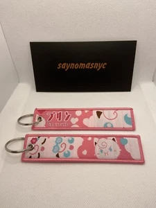 Lindo Kawaii Jigglypuff Pokémon Anime Llavero Jet Tag Cordón - Imagen 1 de 1