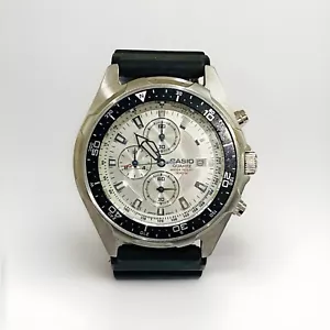Casio Men AMW-330 Chrono Diver 2328 Black Rubber Quartz Analog Watch 8 1/4" - Picture 1 of 5