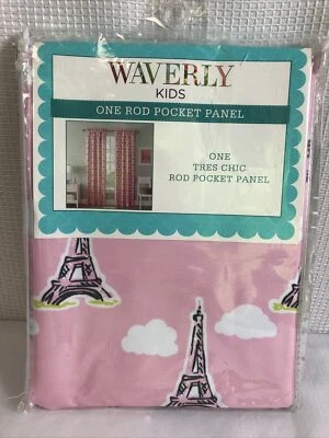 Waverly Kids Париж Эйфелева башня один стержень карман панели 42 x 63 дюйма розовый новый - Изображение 1 из 4
