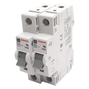 2 Stück Cutler-Hammer WMS1C13 Leitungsschutzschalter, 1-polig, 13A 240/415VAC, Hutschiene - Bild 1 von 7