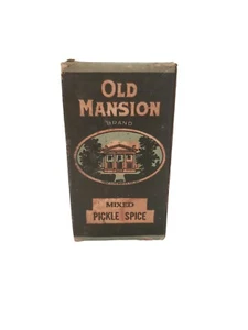 Vintage Paper Box Old Mansion Pickle Spice With Contents - Picture 1 of 4