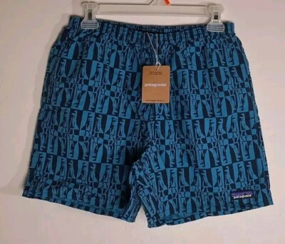 Pantalones Cortos Patagonia Penguin Squawk Aseguramiento Azul Bolsos 5 pulgadas - Para Hombre Talla Pequeña Foto 1 de 4