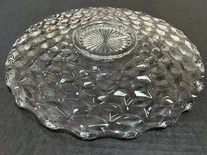Vintage Fostoria American Pattern Clear 14" Torte Cake Plate with Raised Rim EUC - Picture 1 of 3