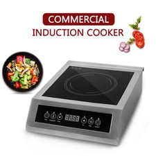 3500W Commercial Induction Cooker Hot Plate Cooktop Temperature 0-240℃ 0-180 min