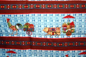 JIM SHORE'S ANIMALS ON PARADE - 100% COTTON FABRIC - Picture 1 of 3