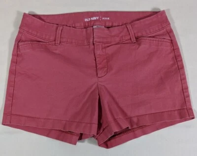 OLD NAVY-PIXIE Women's/Jr's Pink Mid Rise Regular Fit Stretch Chino Shorts sz 4 - Image 1 of 4