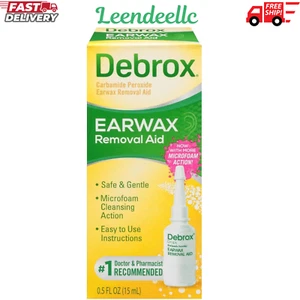 Gotas para eliminar la cera del oído Debrox, removedor de cera de oído de microespuma suave, 0,5 fl oz - Imagen 1 de 5