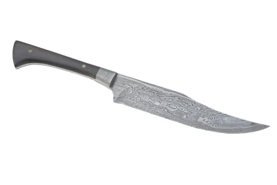 CUCHILLO BOWIE DAMASCO PERSONALIZADO 9.25" Caza Supervivencia | Full Tang | Mango de PALISANDRO Foto 1 de 4