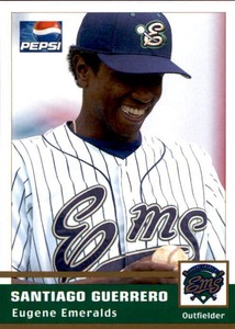 2005 Eugene Emeralds Grandstand #10 Santiago Guerrero Dominican Republic DR Card
