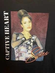 Selena Quintanilla Official  T-Shirt Cropped Womens Adult 2XL Captive Black - Picture 1 of 6