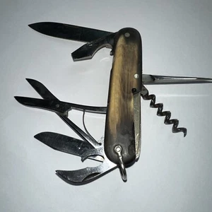 Vintage 1947-1952 Victorinox *Victoria* 84 mm Escalador Pequeño SAK *Escalas de cuerno* - Imagen 1 de 16