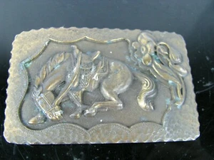 Hebilla de Cinturón Caballo Arco Colección Hebilla Antigua Oda de Bronce De Colección - Imagen 1 de 3