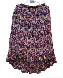 D-Signed by Disney Girls L Floral  Hi-Low Lined Multicolor Elastic Waist Skirt   - Picture 1 of 6
