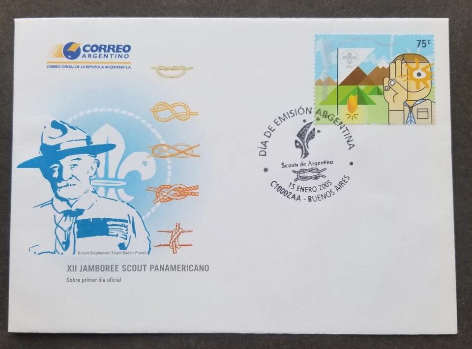 [SJ] Argentina XII Jamboree Scout 2005 Scouting Camping (stamp FDC) - Image 1 of 4