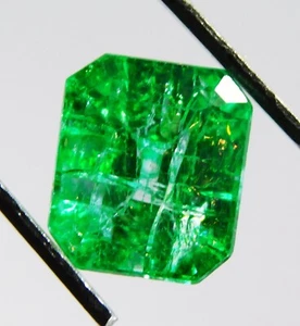 Natural 5.40 Ct Emerald Cut Colombian Green Emerald Loose Gemstone Certified - Picture 1 of 6