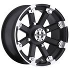 Vision Atv 14X8 Wheel Matte Black 393 Lock Out Utv 4X4 -10.2Mm Aluminum Rim