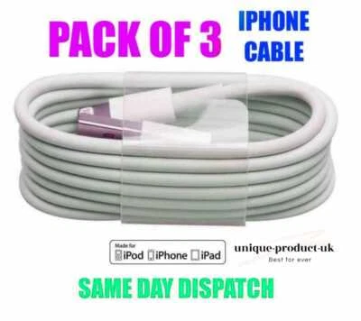 USB iPhone Charger Fast For Apple Long Cable USB Lead 5 6 7 8 X XS XR 11 12 Pro - Image 1 of 2