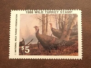 ICOLLECTZONE Wild Turkey Federation 1988 Stamp VF NH - Picture 1 of 1