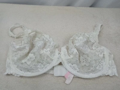 Victoria's Secret VS Unlined Full Coverage Underwire Lace Bra White Womens 36DD - Image 1 of 4