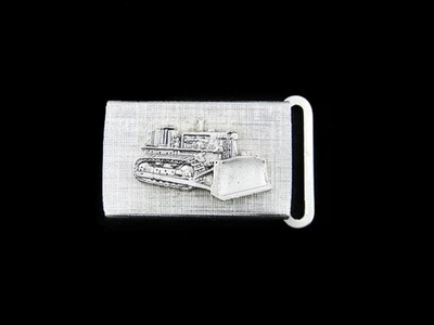 SF03118 *NOS* VINTAGE AÑOS 70 **BULLDOZER TIPO PISTA** HEBILLA DE CINTURÓN MAQUINARIA PESADA Foto 1 de 2