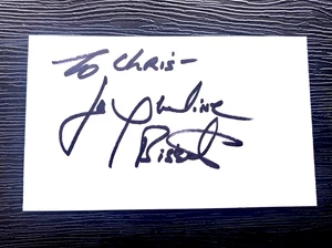 JACQUELINE BISSET ACTRIZ DE CINE ESTADOUNIDENSE AUTOGRAFIADA FIRMADA TARJETA ÍNDICE 3X5 B - Imagen 1 de 1